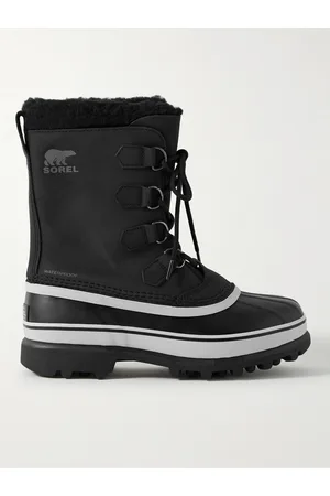 sorel Caribou??? Faux Shearling-Trimmed Nubuck and Rubber Snow Boots - Men - - US 13