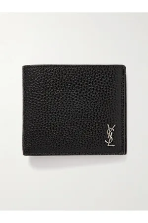 Saint Laurent Tiny Cassandre Logo-Appliqu??d Full-Grain Leather Billfold Wallet - Men