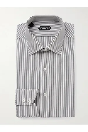 Tom Ford Striped Cotton-Poplin Shirt - Men - - EU 38
