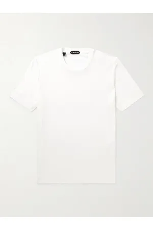 Tom Ford Placed Rib Slim-Fit Lyocell and Cotton-Blend T-Shirt - Men - - IT 46