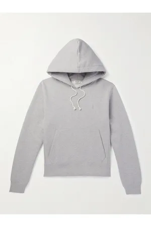 Saint Laurent Logo-Embroidered Cotton-Jersey Hoodie - Men - - S
