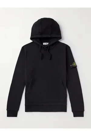 Stone Island Logo-Appliqu??d Garment-Dyed Cotton-Jersey Hoodie - Men - - S