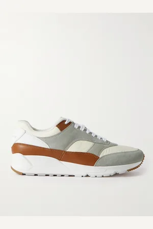 Saint Laurent Bump Colour-Block Suede, Shell and Leather Low-Top Sneakers - Men - - EU 42