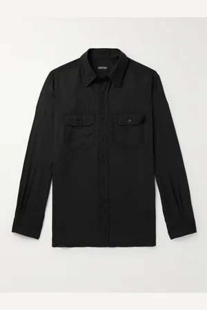 Tom Ford Cutaway-Collar Twill Shirt - Men - - EU 41