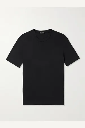 Tom Ford Placed Rib Slim-Fit Lyocell and Cotton-Blend Jersey T-Shirt - Men - - IT 54