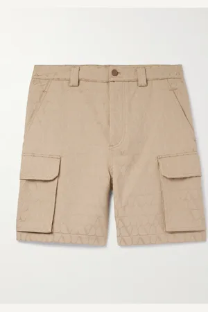 VALENTINO GARAVANI Toile Iconographe Straight-Leg Logo-Jacquard Cotton-Blend Cargo Shorts - Men - - IT 48