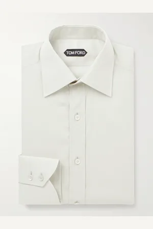 Tom Ford Cutaway-Collar Lyocell-Blend Poplin Shirt - Men - - EU 39