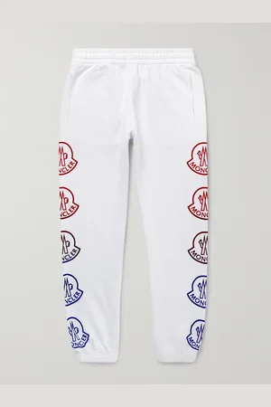 Moncler Tapered Logo-Print Cotton-Jersey Sweatpants - Men - - S