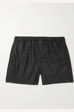 VALENTINO GARAVANI Straight-Leg Mid-Length Logo-Jacquard Swim Shorts - Men - - IT 50