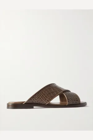 Manolo Blahnik Otawi Croc-Effect Leather Sandals - Men - - UK 10