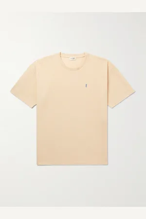 Saint Laurent Logo-Embroidered Cotton-Piqu?? T-Shirt - Men - - M