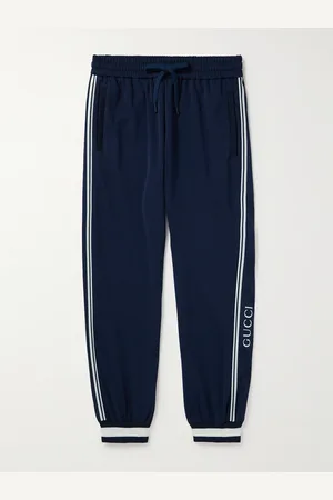 Gucci Tapered Logo-Print Striped Jersey Sweatpants - Men - - XL