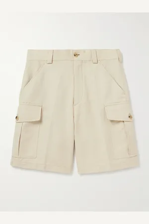 Loro Piana Bizen Wide-Leg Cotton and Linen-Blend Canvas Cargo Shorts - Men - - IT 52