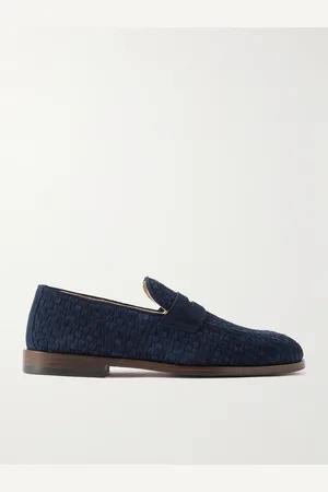 Brunello Cucinelli Woven Suede Penny Loafers - Men - - EU 42.5