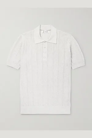 Brunello Cucinelli Slim-Fit Ribbed Cotton Polo Shirt - Men - - IT 54