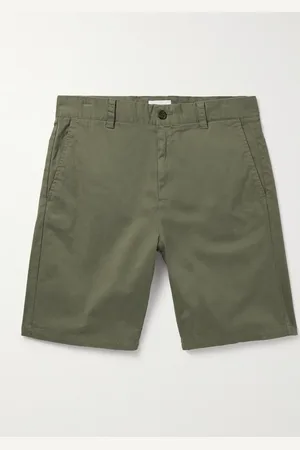 NN.07 Crown 1090 Straight-Leg Brushed Organic Cotton-Blend Twill Shorts - Men - - UK/US 36