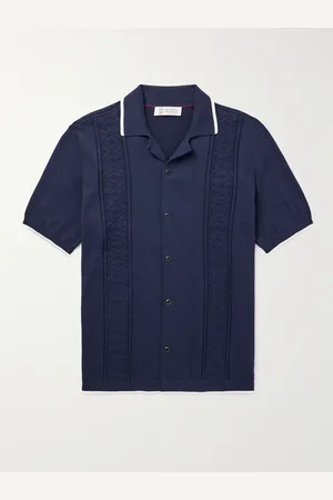 Brunello Cucinelli Slim-Fit Jacquard-Knit Cotton Shirt - Men - - IT 50