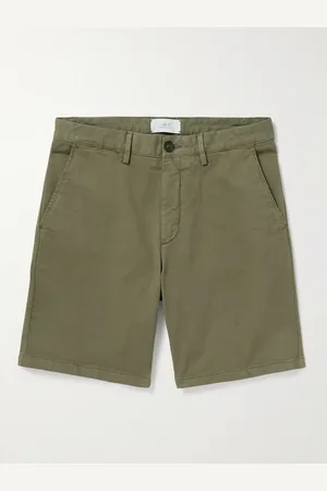 Mr P. Straight-Leg Garment-Dyed Cotton-Blend Twill Bermuda Shorts - Men - - 34