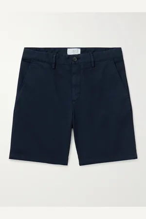 Mr P. Straight-Leg Garment-Dyed Cotton-Blend Twill Bermuda Shorts - Men - - 38