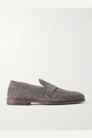 Brunello Cucinelli Woven Suede Penny Loafers - Men - - EU 41