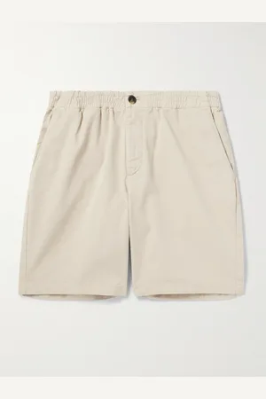 Mr P. Straight-Leg Garment-Dyed Organic Cotton-Blend Twill Shorts - Men - - 28