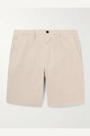Mr P. Straight-Leg Garment-Dyed Cotton-Blend Twill Bermuda Shorts - Men - - 34