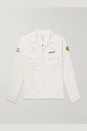 VISVIM Keesey Convertible-Collar Appliqu??d Embroidered Woven Shirt - Men - - 4