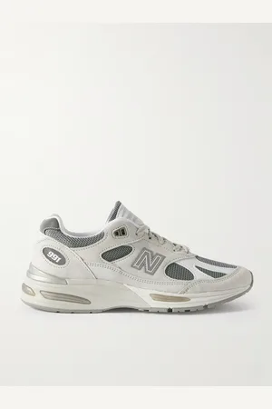 New Balance Logo-Embroidered Mesh and Faux Leather-Trimmed Suede Sneakers - Men - - UK 10.5
