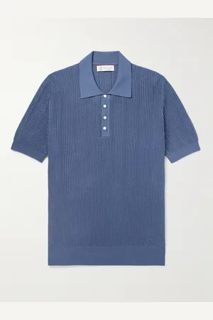 Brunello Cucinelli Slim-Fit Ribbed Cotton Polo Shirt - Men - - IT 60