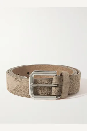 Brunello Cucinelli Embossed Suede Belt - Men - - EU 100
