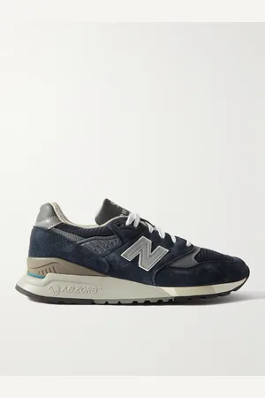 New Balance MiUS 998 Leather and Mesh-Trimmed Suede Sneakers - Men - - UK 11