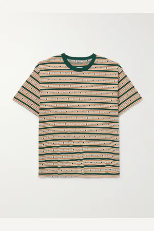 BODE Scottie Striped Cotton-Jacquard T-Shirt - Men - - XXL
