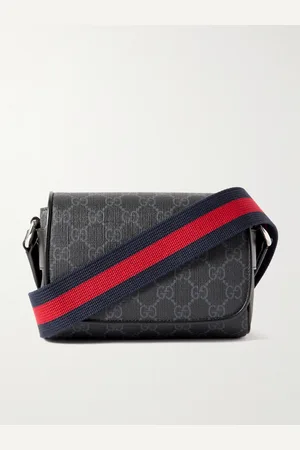 Gucci Ophidia Mini Leather-Trimmed Monogrammed Coated-Canvas Messenger Bag - Men
