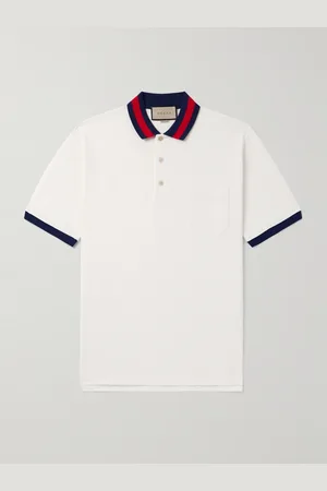 Gucci Logo-Embroidered Cotton-Blend Piqu?? Polo Shirt - Men - - S