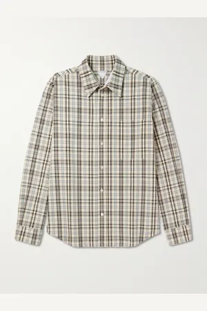 Bottega Veneta Checked Cotton Oxford Shirt - Men - - IT 46