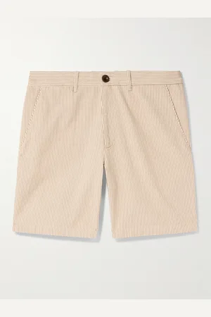 Mr P. Slim-Fit Straight-Leg Striped Cotton Bermuda Shorts - Men - - 40