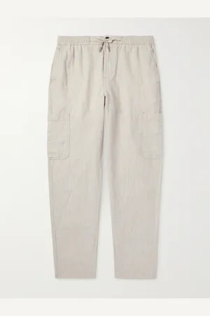 Mr P. Tapered Linen Drawstring Cargo Trousers - Men - - 32