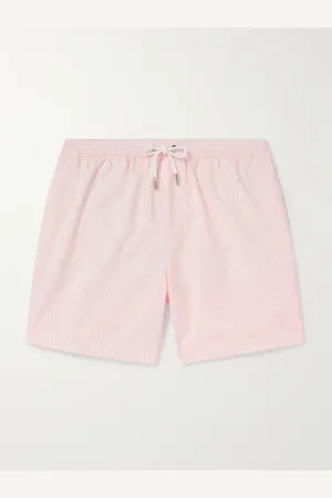 Mr P. Straight-Leg Mid-Length Striped Seersucker Swim Shorts - Men - - XS