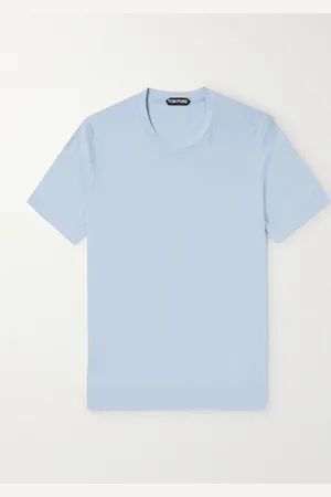Tom Ford Placed Rib Lyocell and Cotton-Blend T-Shirt - Men - - IT 60