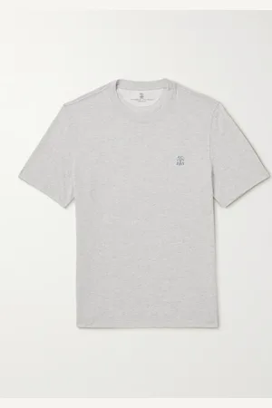 Brunello Cucinelli Layered Logo-Print Cotton-Jersey T-Shirt - Men - - S