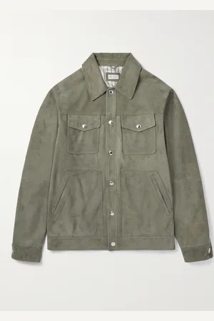 Brunello Cucinelli Suede Trucker Jacket - Men - - L