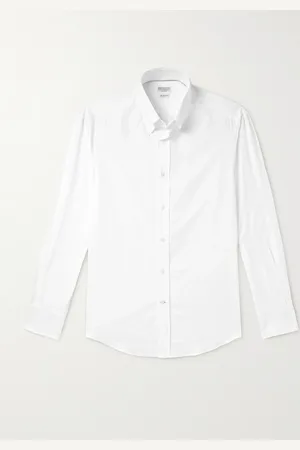 Brunello Cucinelli Button-Down Collar Cotton-Poplin Shirt - Men - - L