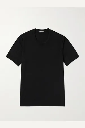 Tom Ford Placed Rib Slim-Fit Lyocell and Cotton-Blend T-Shirt - Men - - IT 58