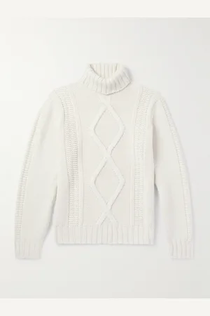 Brunello Cucinelli Cable-Knit Cashmere Rollneck Sweater - Men - - IT 56