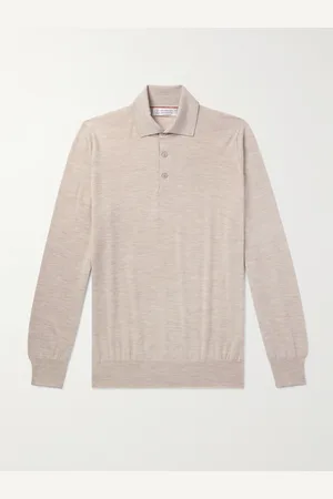 Brunello Cucinelli Wool and Cashmere-Blend Polo Shirt - Men - - IT 48