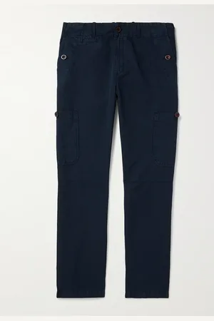 Mr P. Samuel Straight-Leg Garment-Dyed Cotton and Linen-Blend Twill Cargo Trousers - Men - - 30