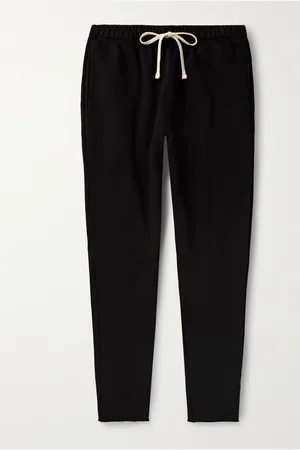Les Tien Tapered Garment-Dyed Cotton-Jersey Sweatpants - Men - - L