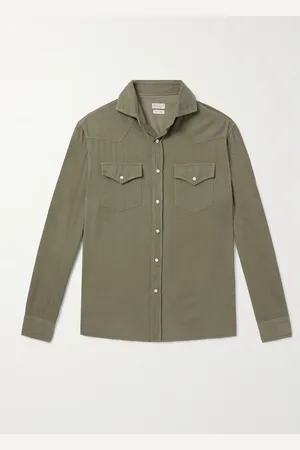 Brunello Cucinelli Cotton-Needlecord Western Shirt - Men - - L