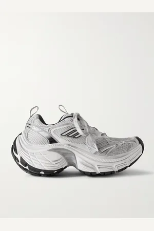 Balenciaga 10XL Distressed Metallic Mesh and Leather Sneakers - Men - - EU 42