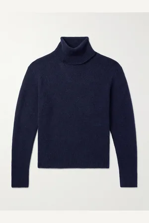 Tom Ford Ribbed Brushed Cashmere and Silk-Blend Rollneck Sweater - Men - - IT 54